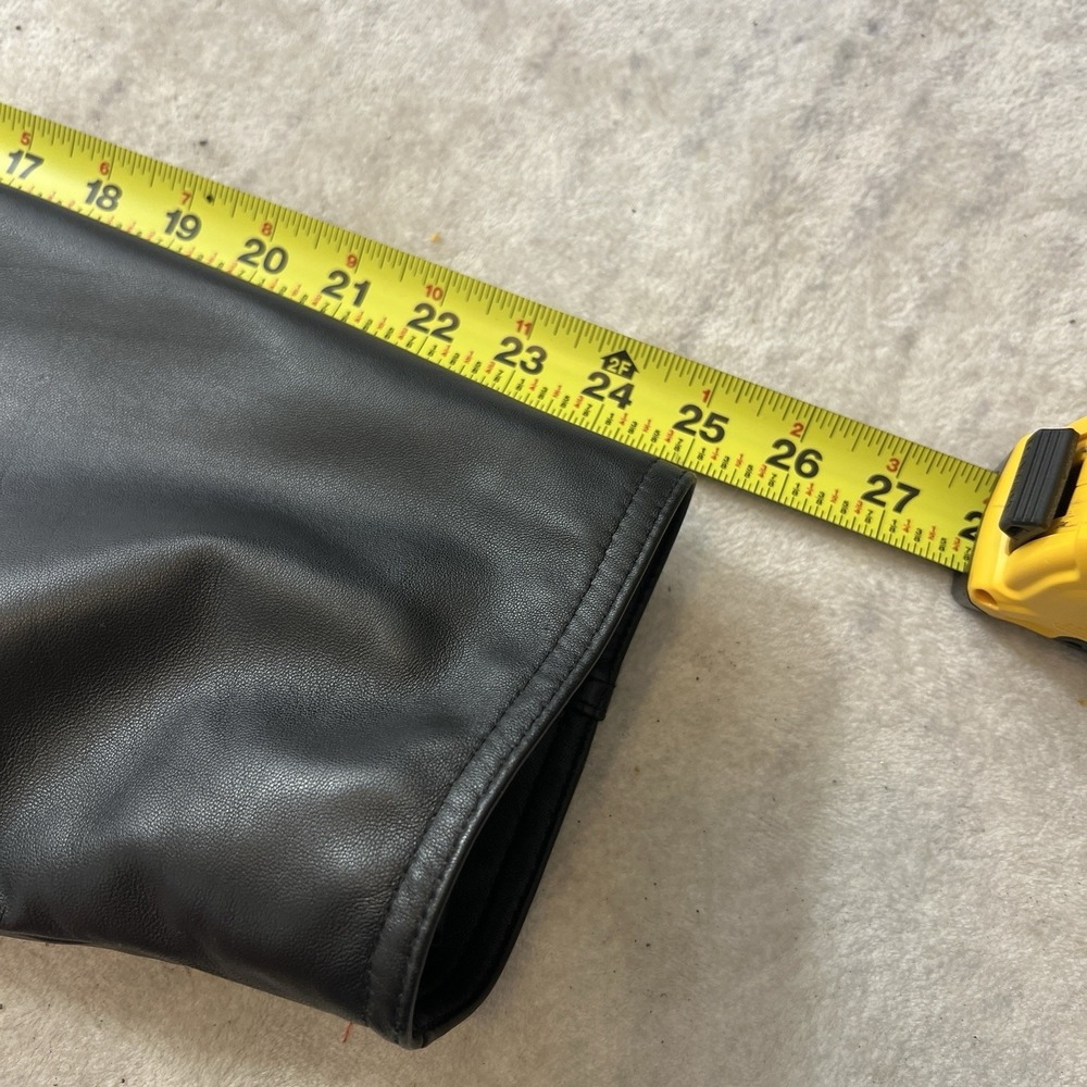 Black Lambskin Leather Car Coat Jacket Mens Large Roundtree & Yorke Classic - Picture 9 of 14
